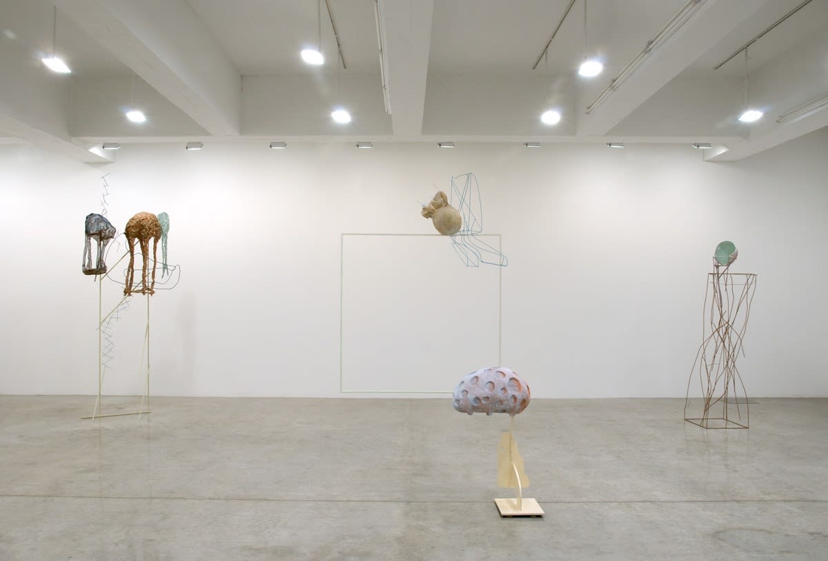 Charles Long installation view at TBG, sculptures