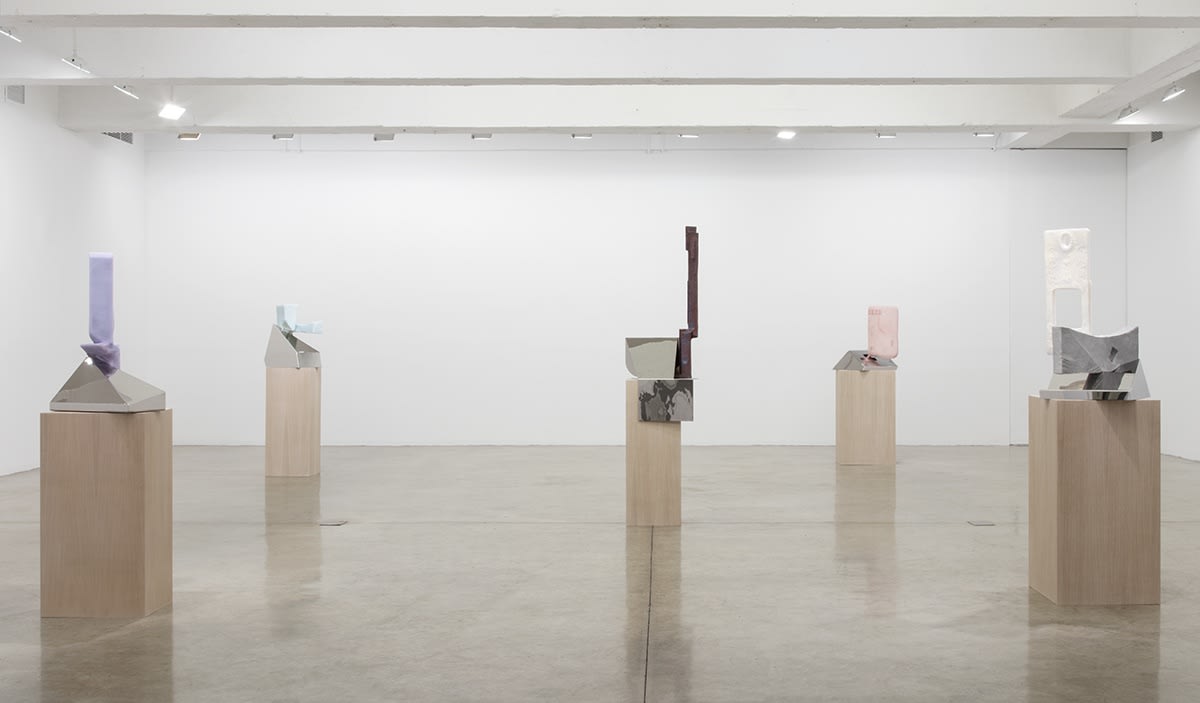 Charles Long installation view at TBG, sculptures on pedestals