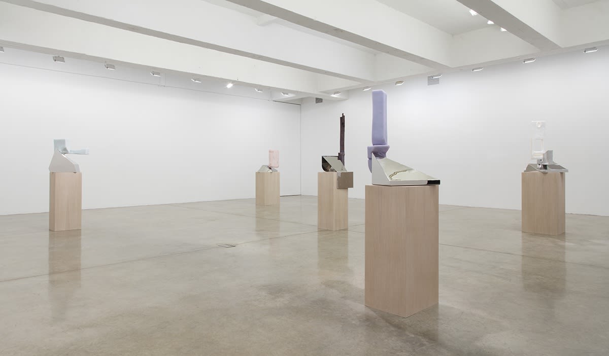 Charles Long installation view at TBG, sculptures on pedestals