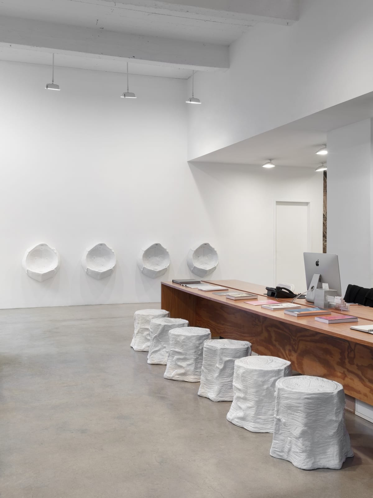 Charles Long installation view at TBG, urinals