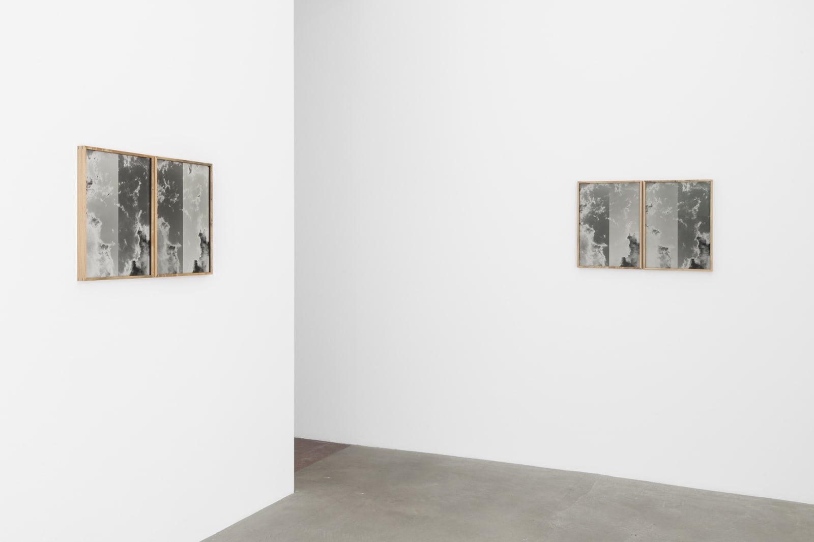Installation view of Lisa Oppenheim, smoke cloud photograph