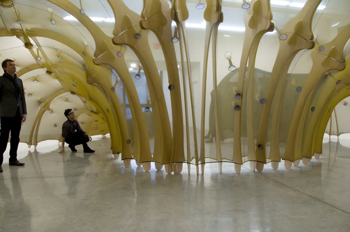 Ernesto Neto tunnel made of fabric