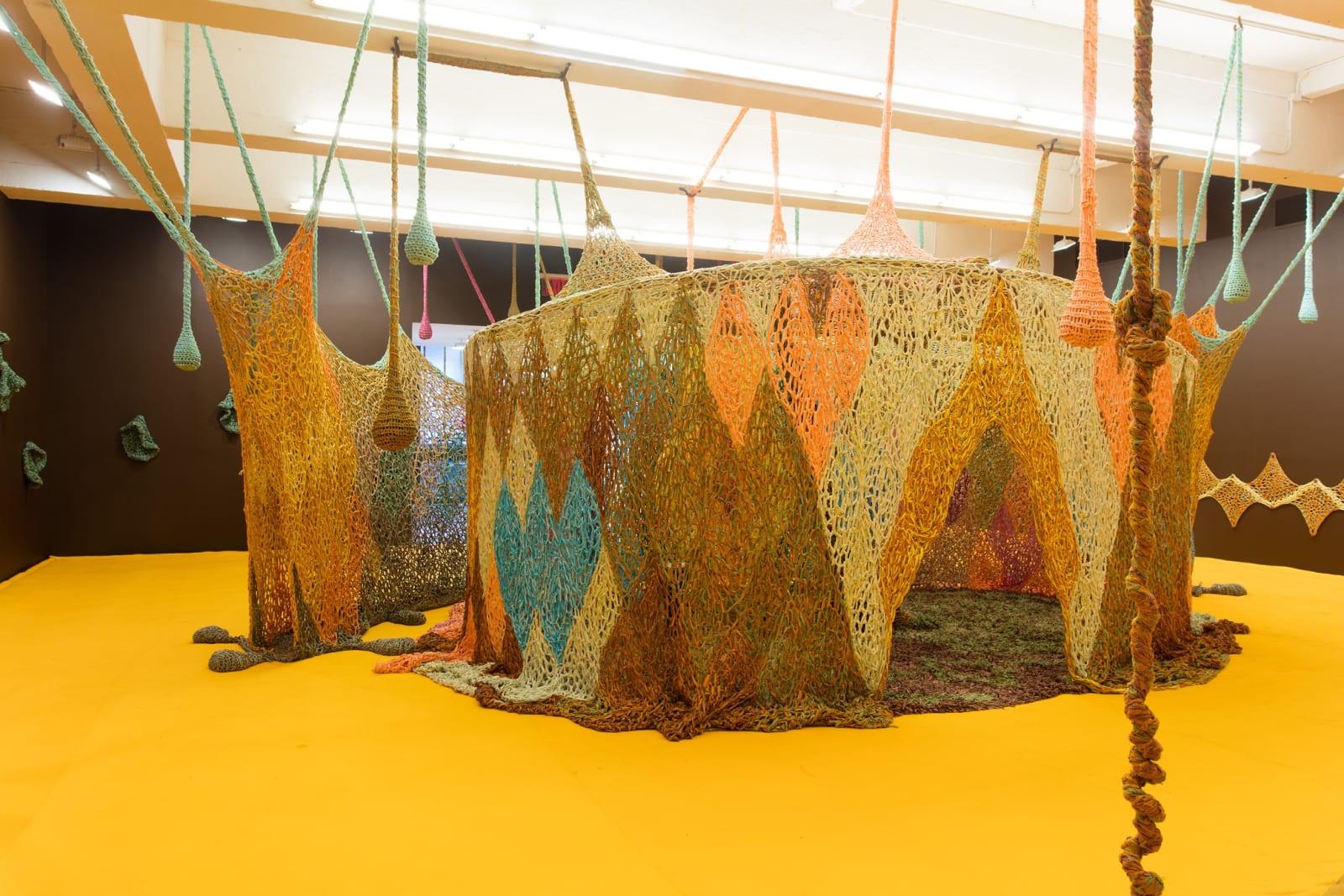 Ernesto Neto installation with crochet