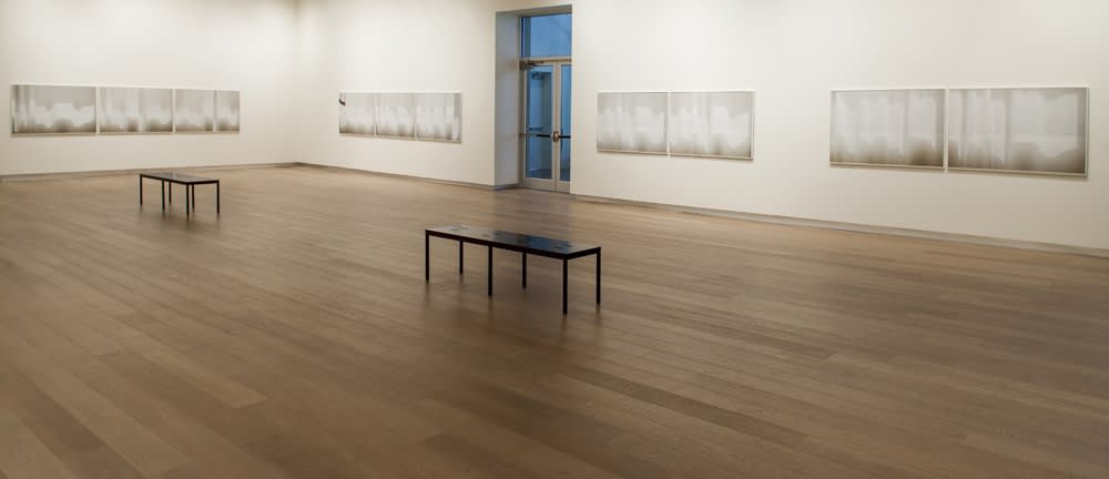 Uta barth installation view of photographs at SCAD