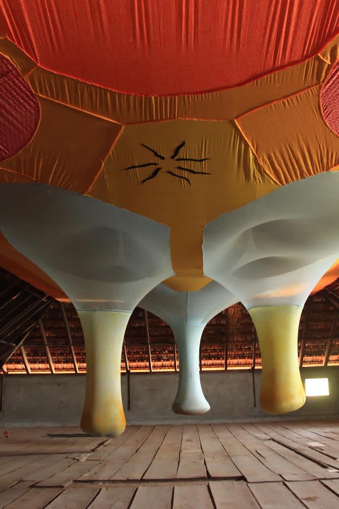 Ernesto Neto hanging fabric sculpture