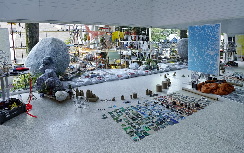 Image of Sze installation, studio set up