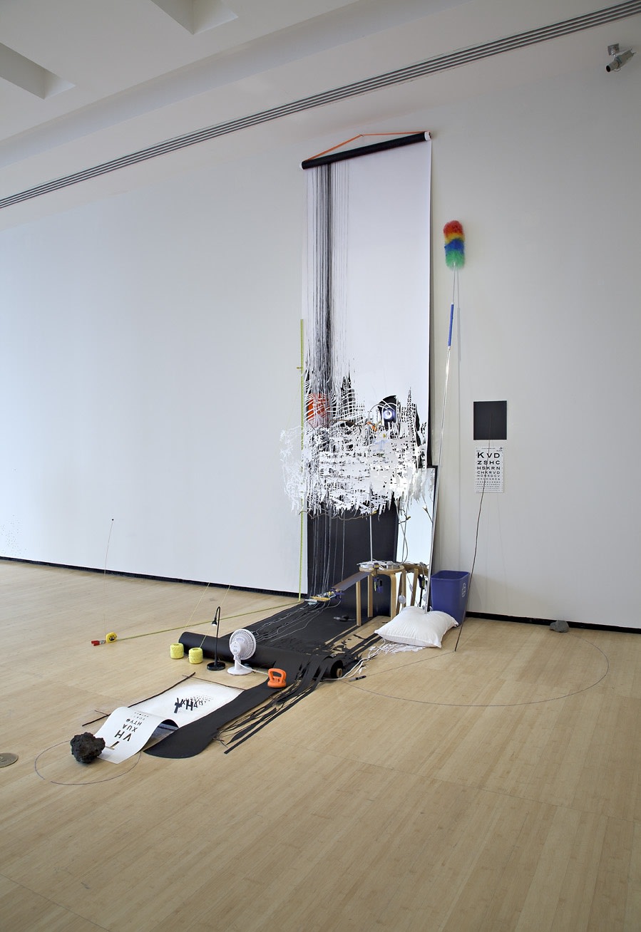 Image of a sculpture with laser cut materials