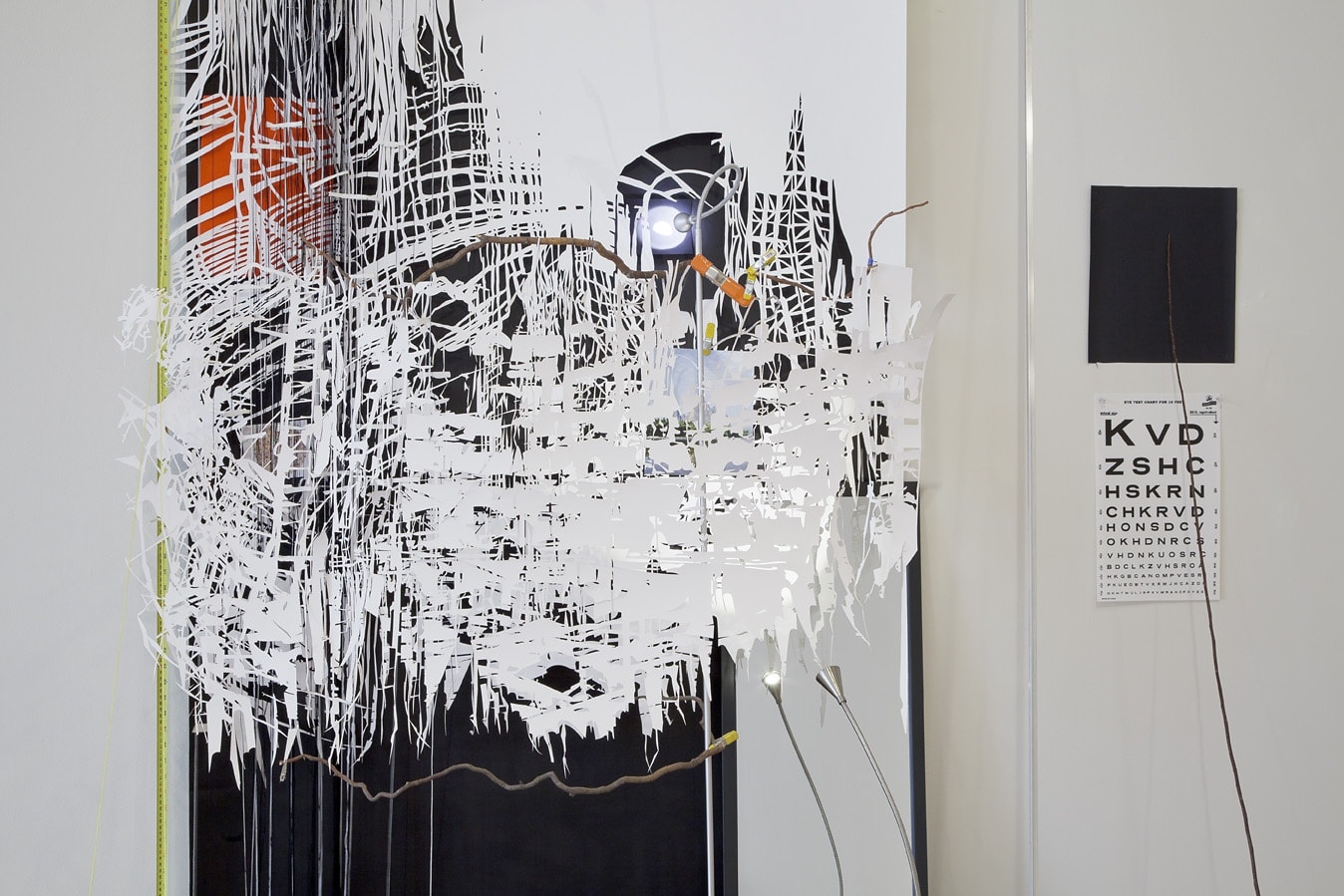 Image of a sculpture with laser cut materials