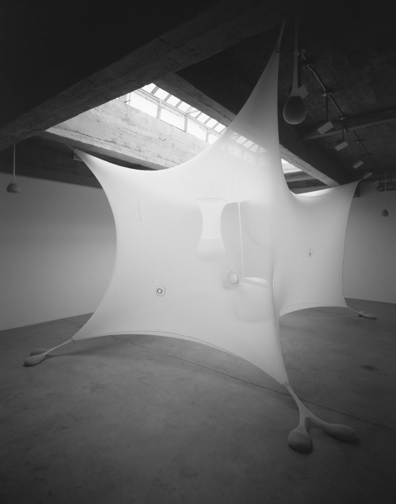 Ernesto Neto installation view of fabric transparent room