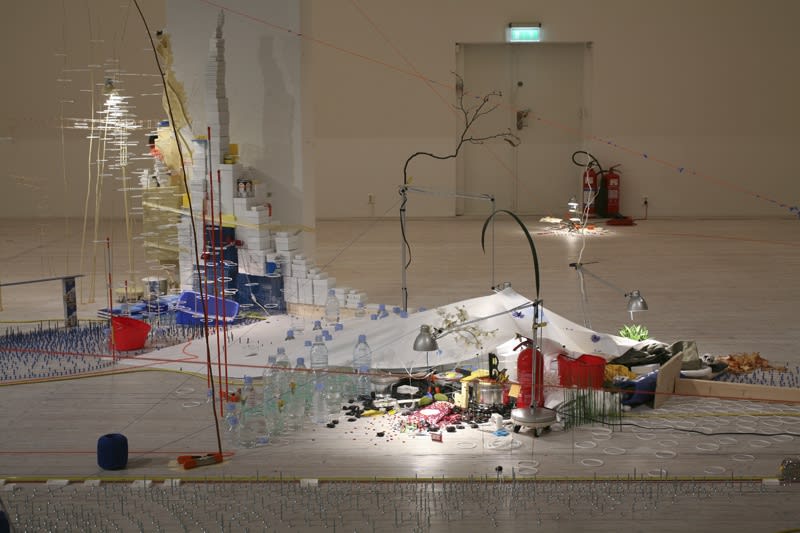 Image of a Sarah Sze sculptural installation