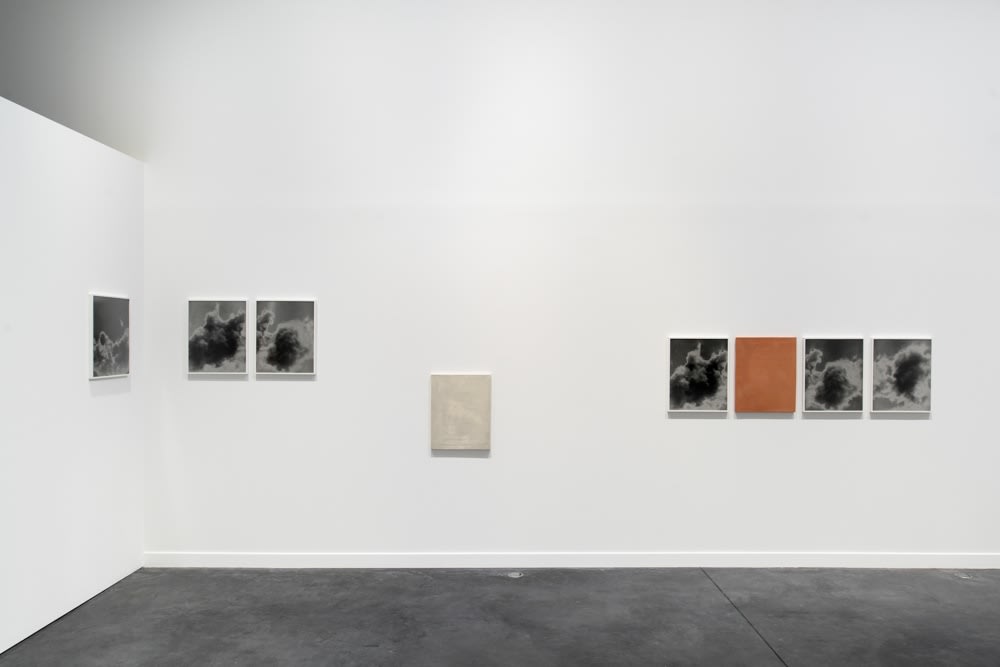 Image of Lisa Oppenheim photographs installation with smoke series
