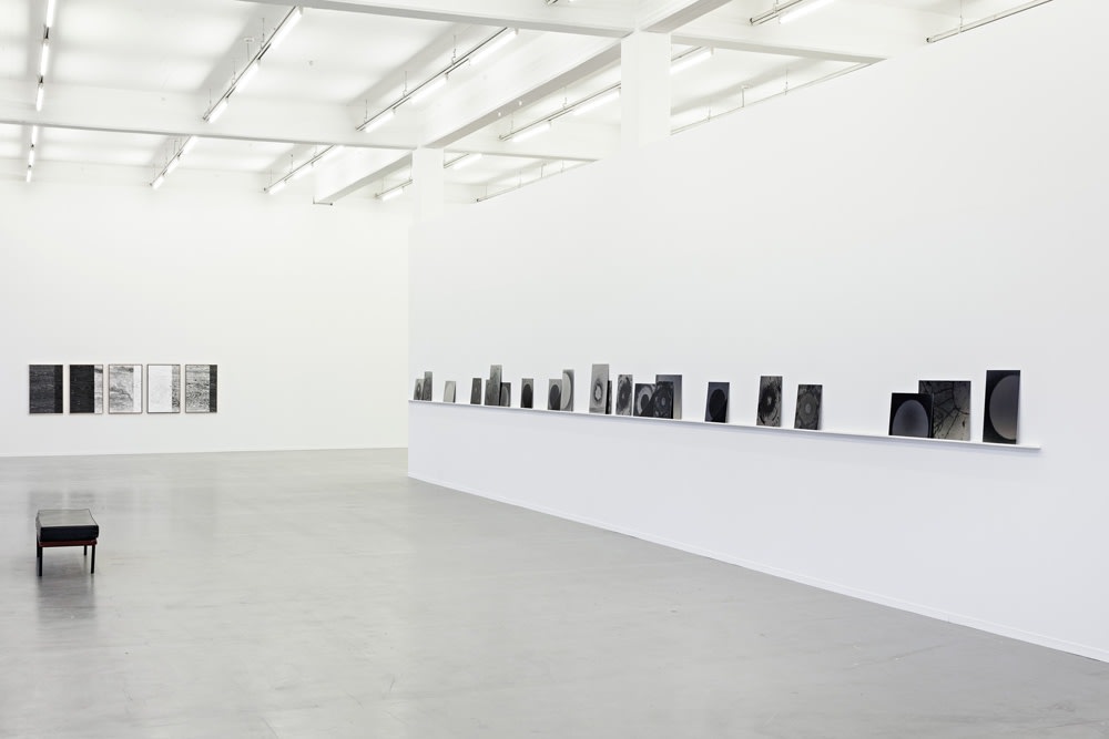 Image of Lisa Oppenheim photographs installation of moons