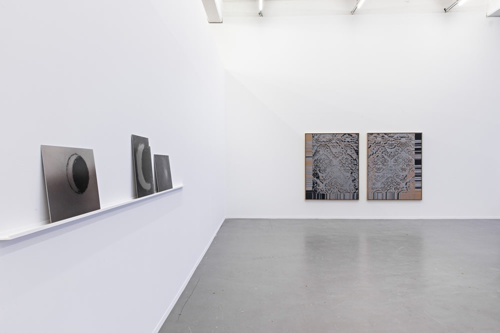 Image of Lisa Oppenheim photographs installation of moons