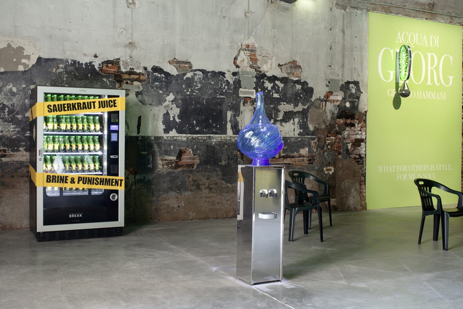 Installation image of Slavs and Tatars installation at Venice