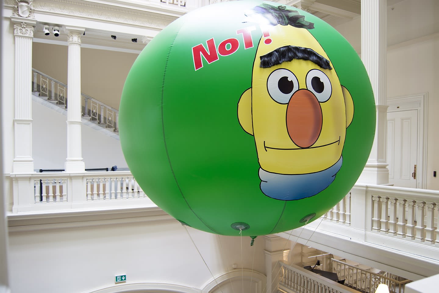 Image of Slavs and Tatars installation, large green spherical sculpture