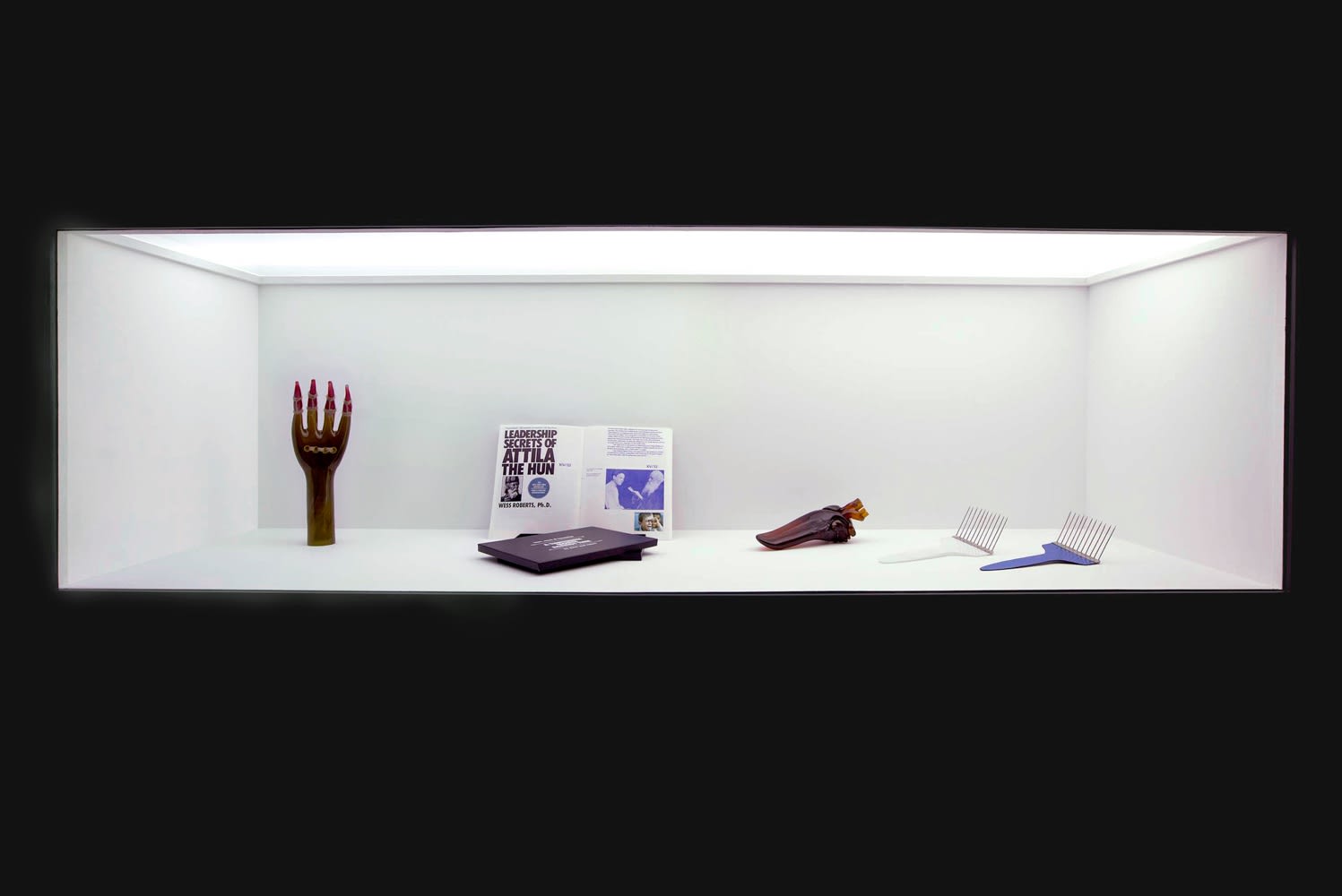 Image of an installation view of Slavs and Tatars at NYU Abu Dhabi - small sculptures
