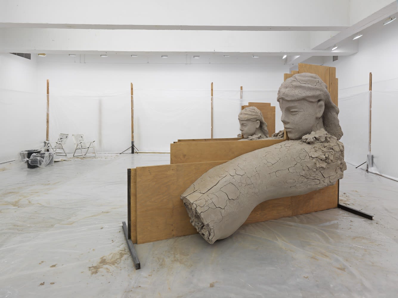 image of Manders sculpture, installation at TBG
