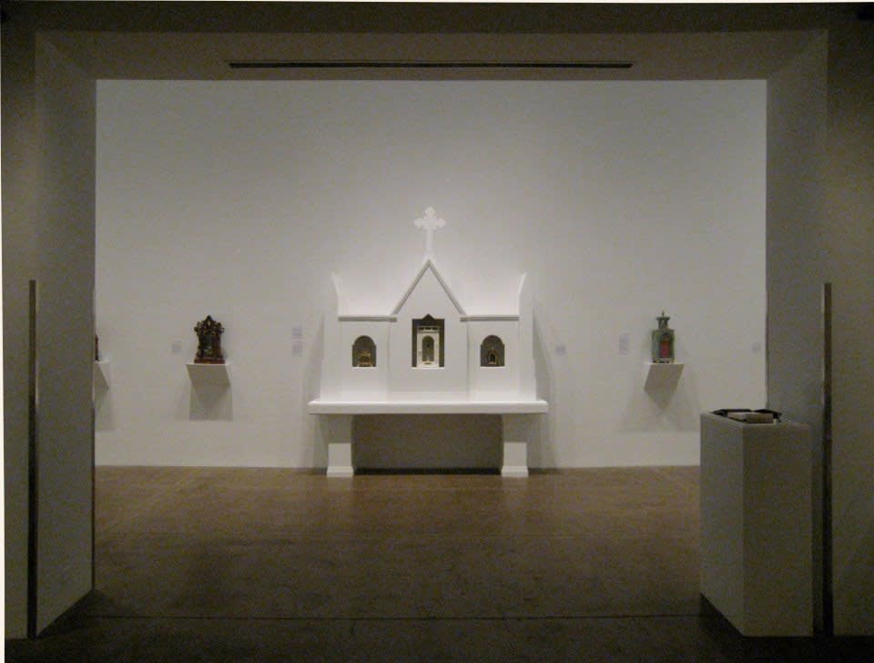 image of Jeffrey Vallance installation with altar and relics