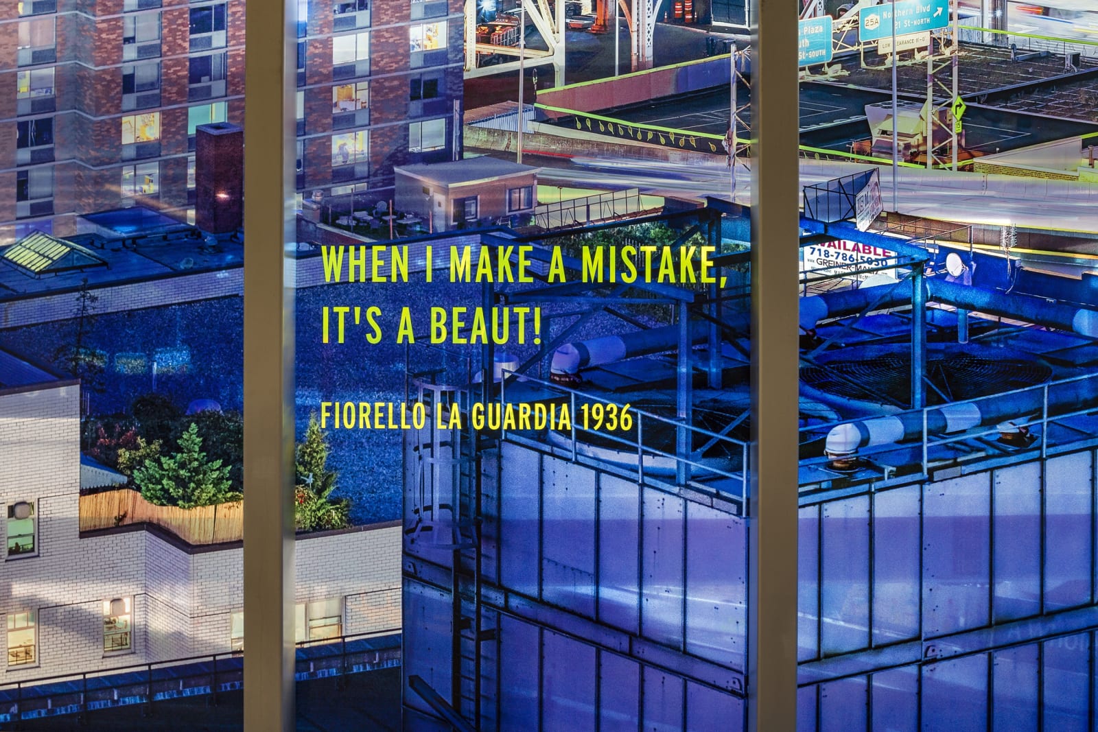image of Sabine Hornig transparent window coverings at la guardia