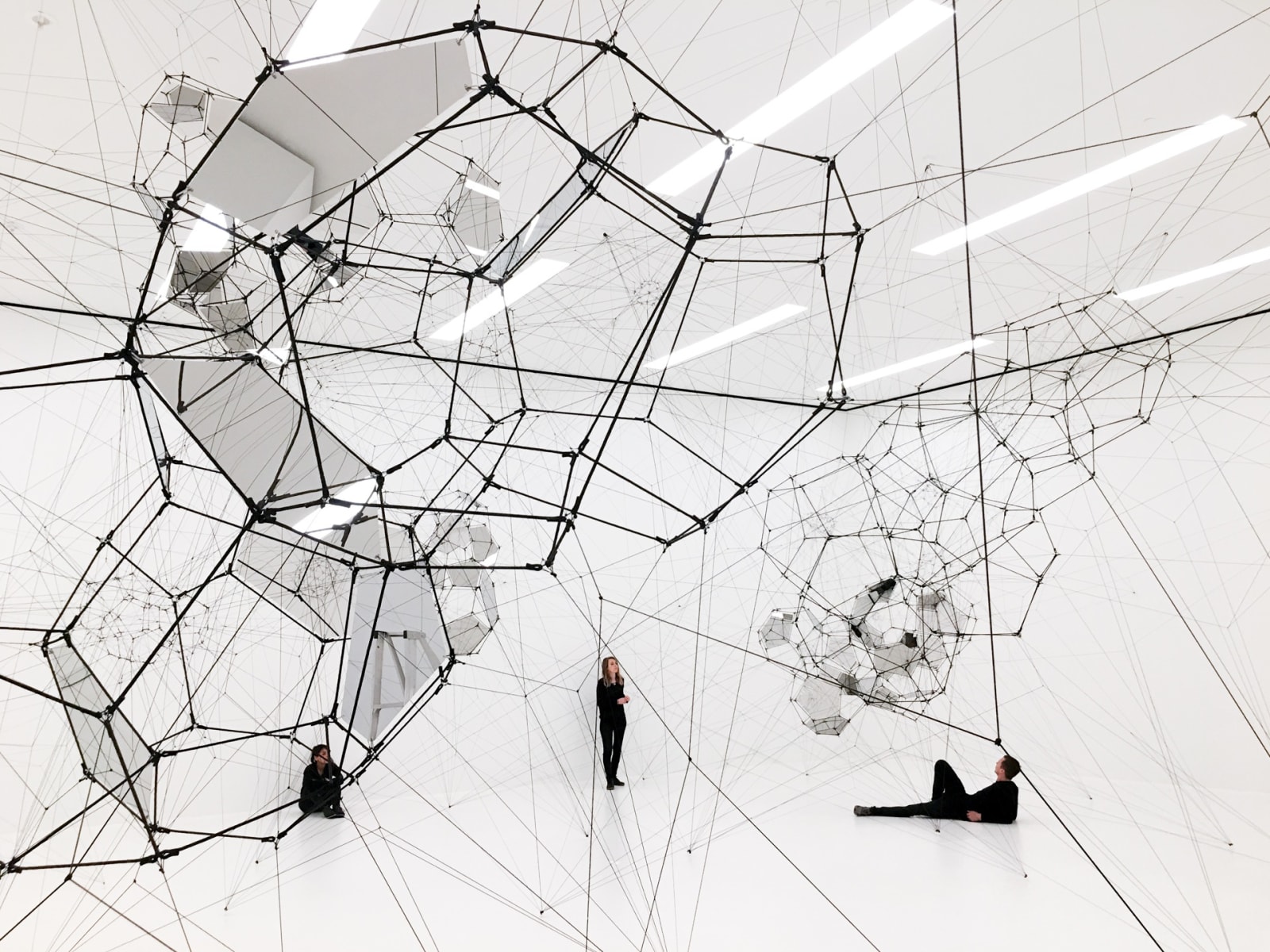 image of Saraceno cloud cities installation with mirrors
