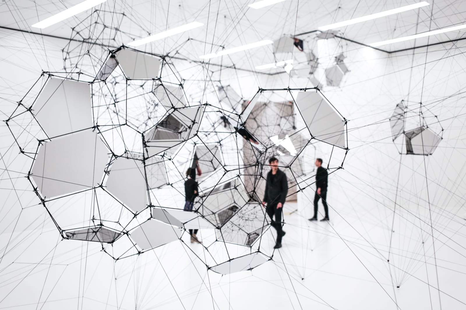 image of Saraceno cloud cities installation with mirrors