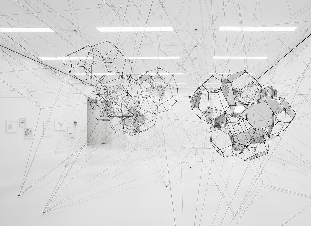 image of Saraceno cloud cities installation with mirrors