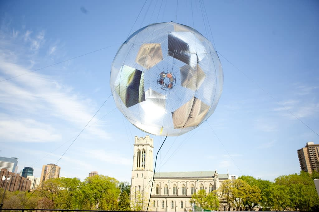 image of Saraceno biosphere floating outside