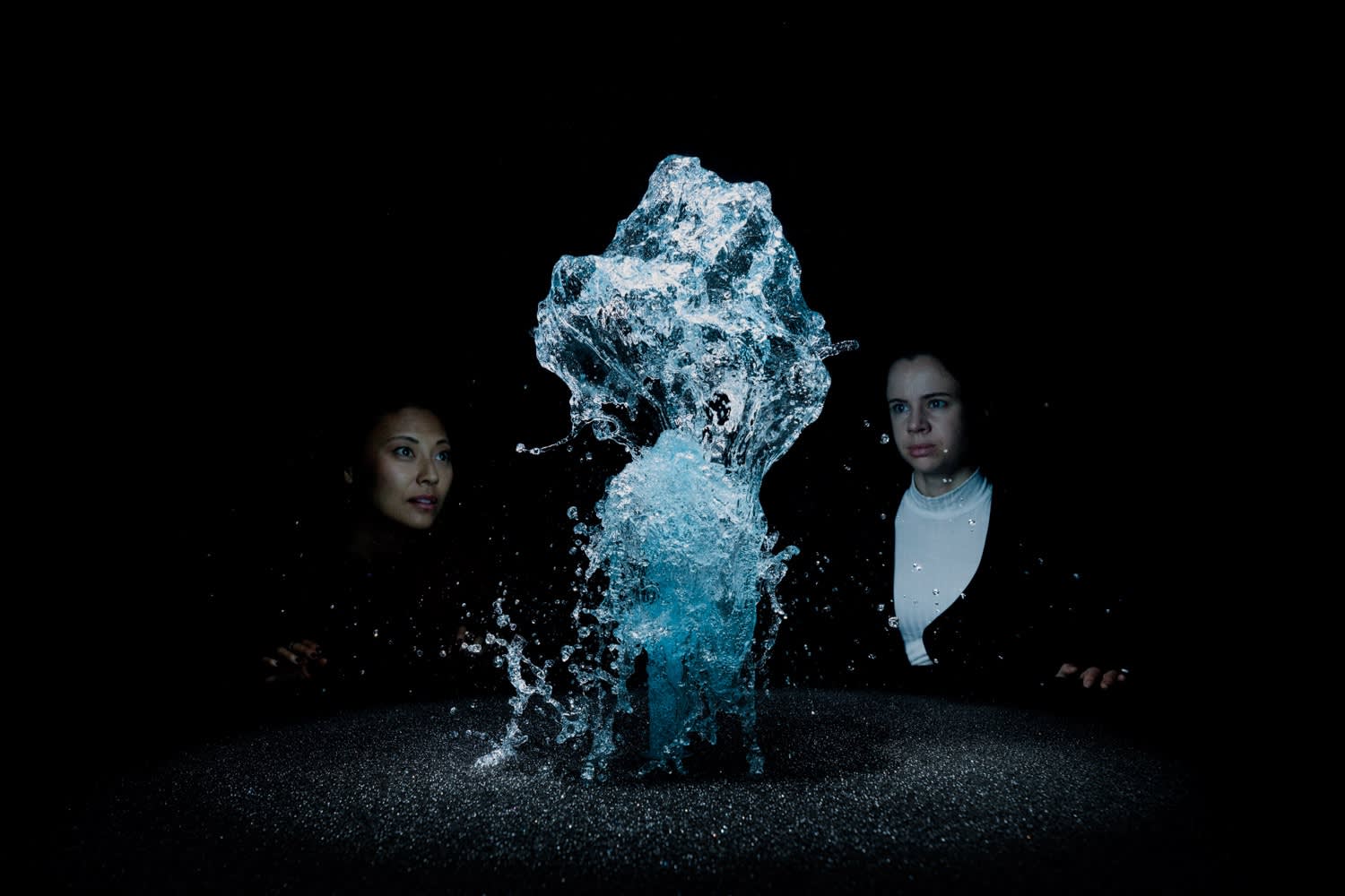 image of water spraying into air