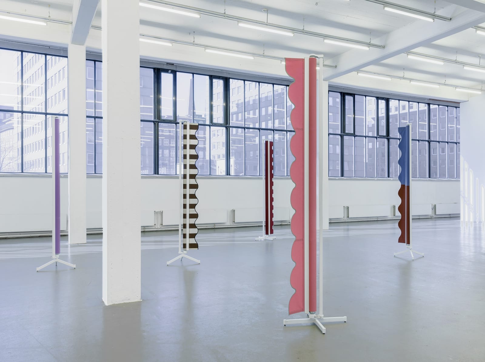 image of tall awning sculptures