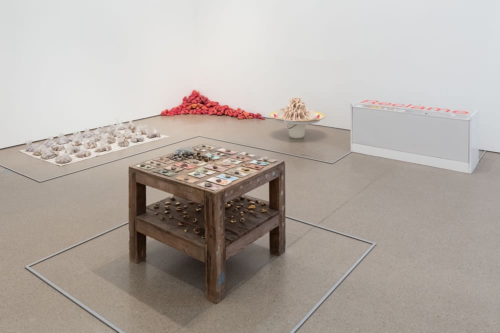 objects and money on table