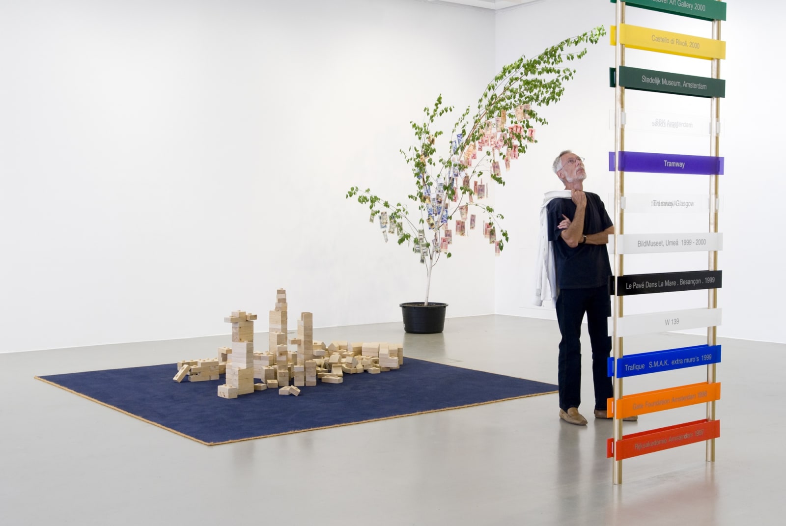 installation view of sculptures
