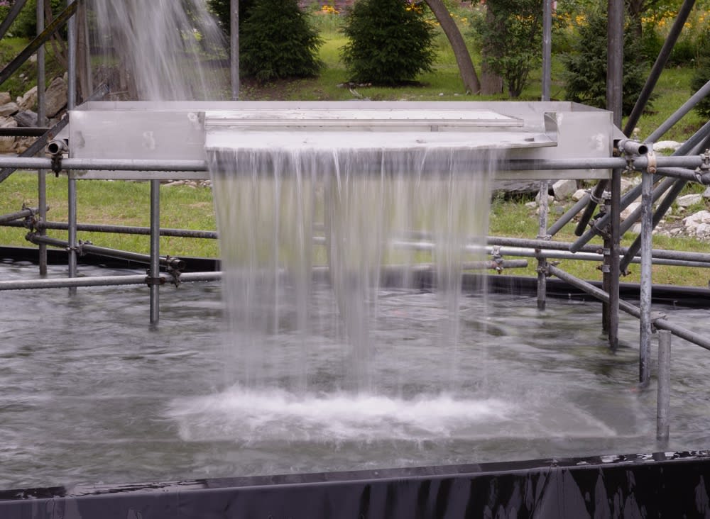 image of man made waterfall