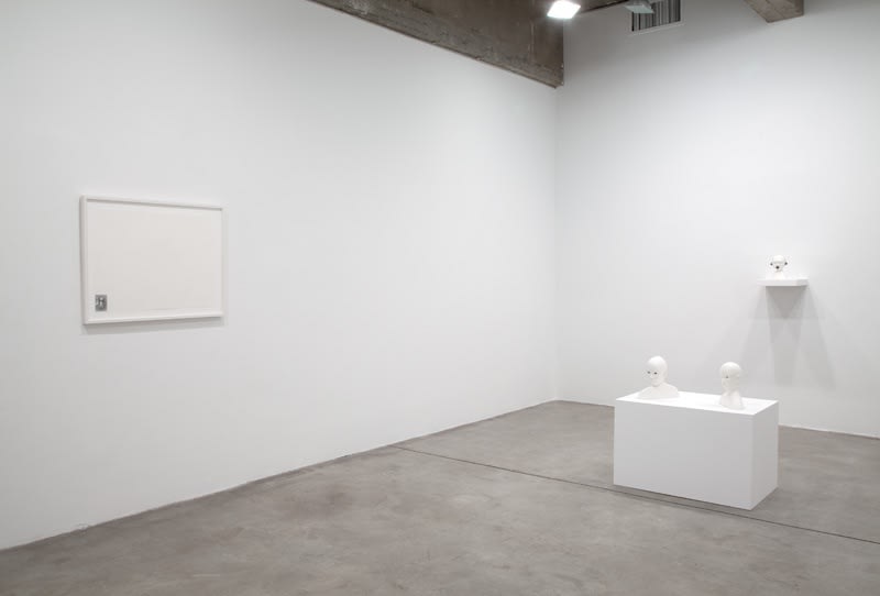 image of Peggy Preheim installation of drawings and one sculpture