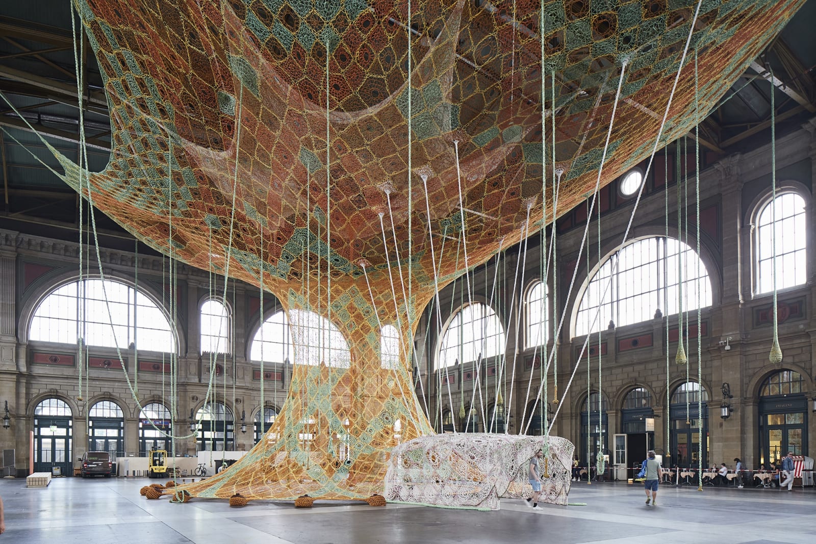image of Large crochet installation by Ernesto Neto