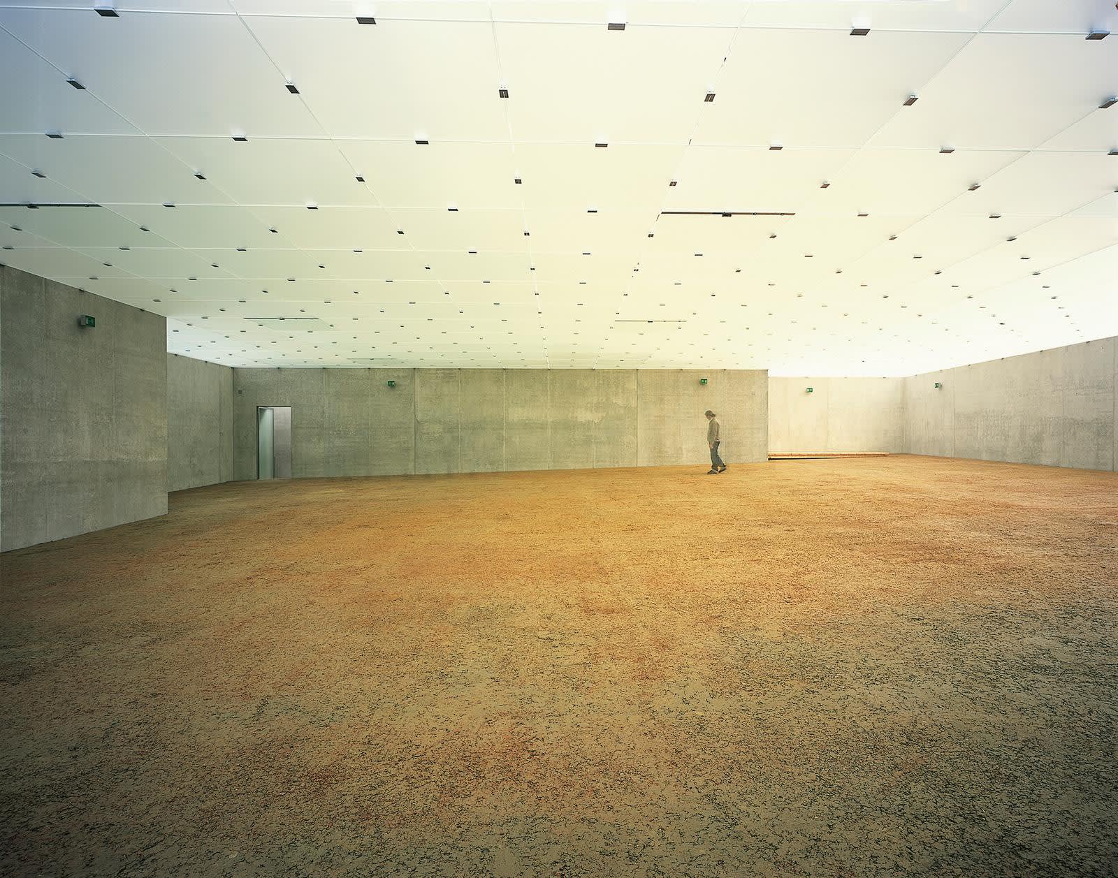 installation image of covered floor in museum