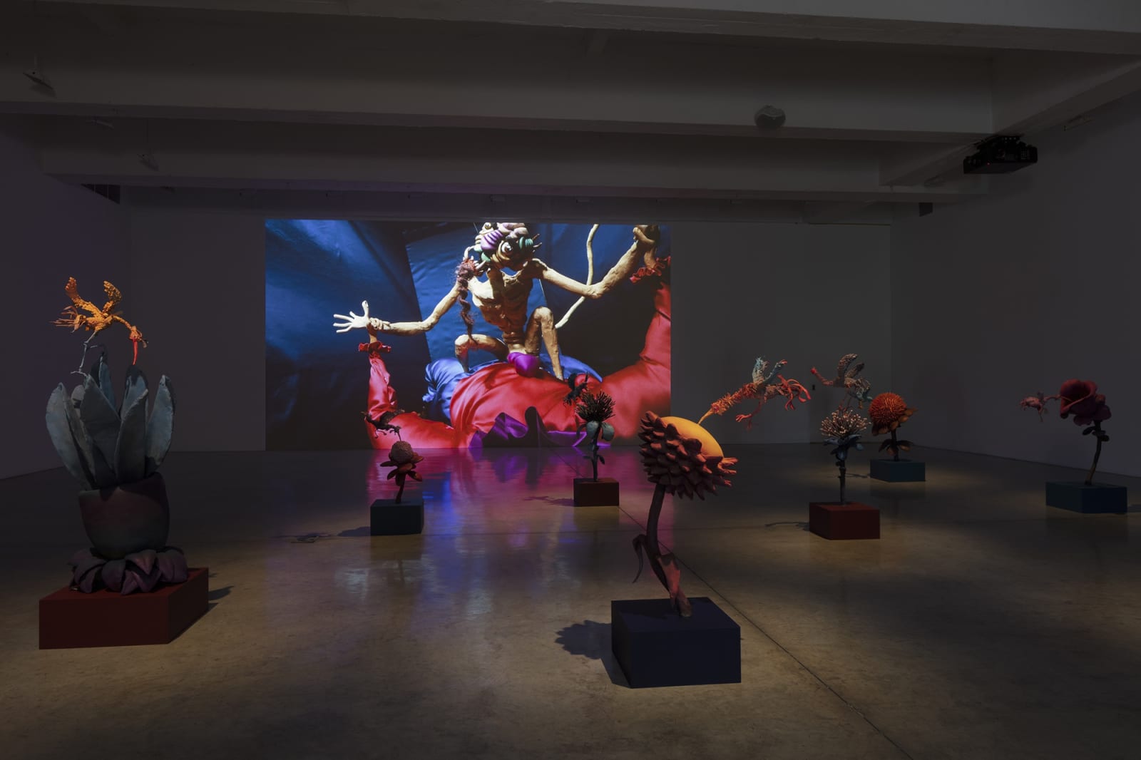 Djurberg and Berg sculptures and video install