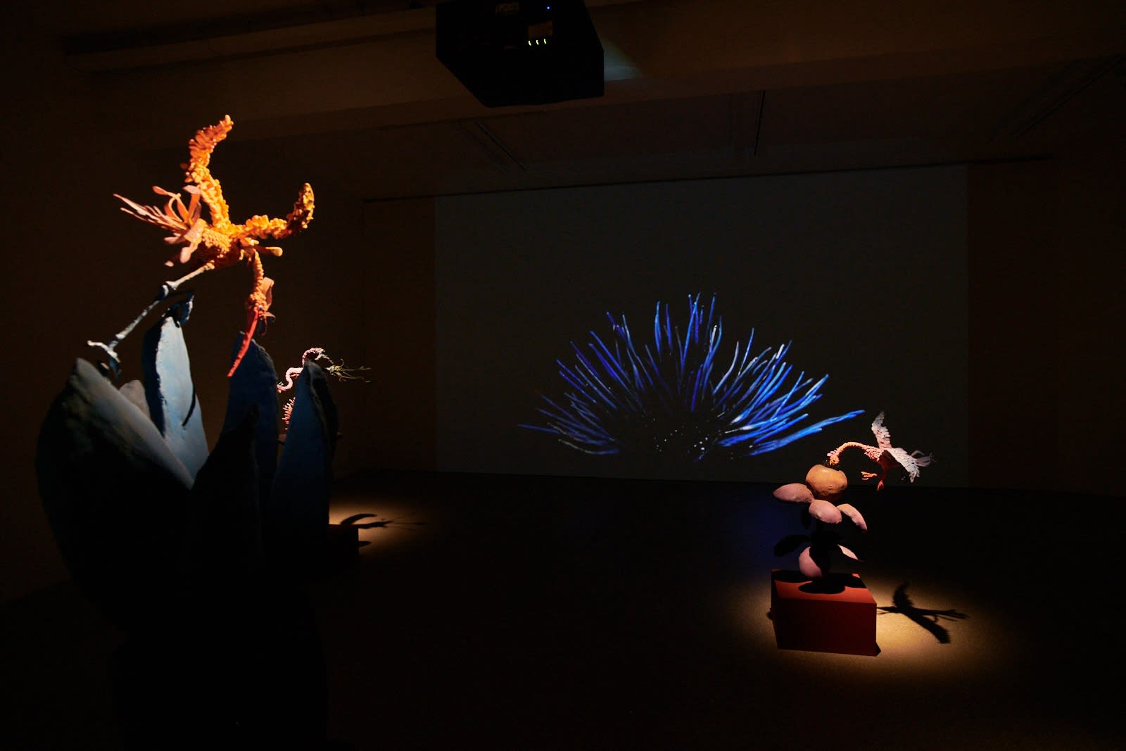 image of Nathalie Djurberg and Hans Berg video and sculpture installationat the Nordic House