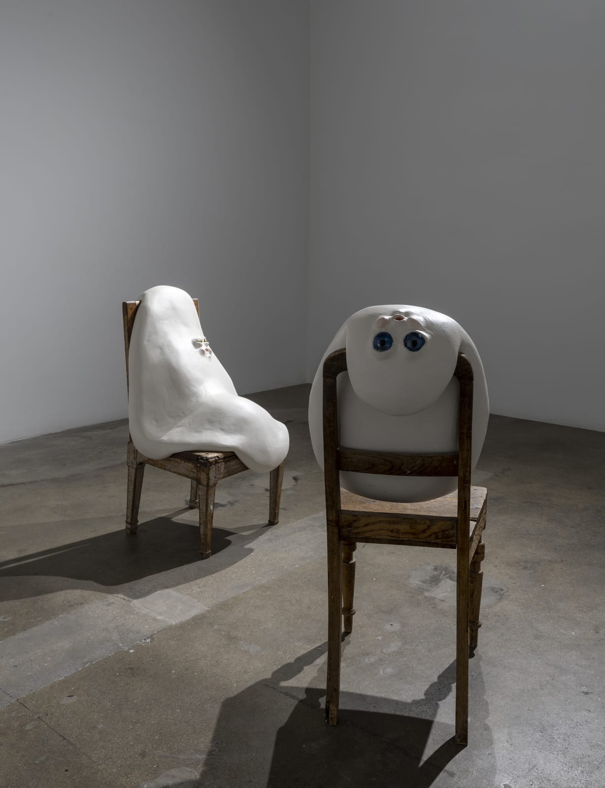 Installation view of Nathalie Djurberg & Hans Berg: A Pancake Moon.