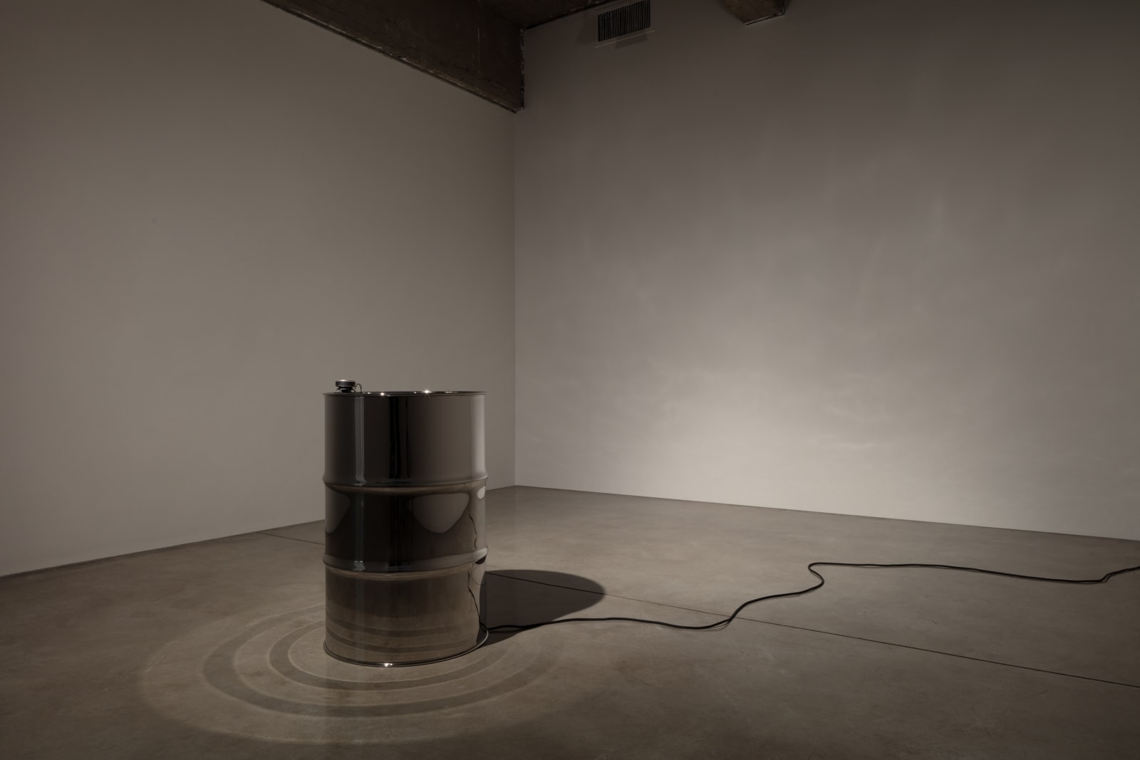 Installation view of Susan Philipsz's Separated Strings, Tanya Bonakdar Gallery, New York, 2022.