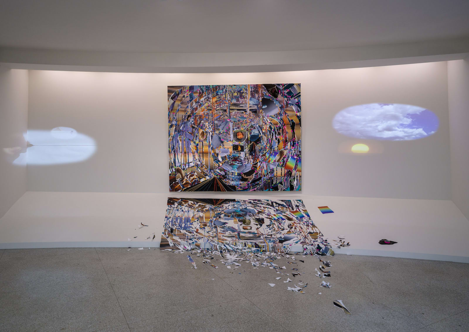 Installation view of Sarah Sze: Timelapse at Solomon R. Guggenheim Foundation, New York.