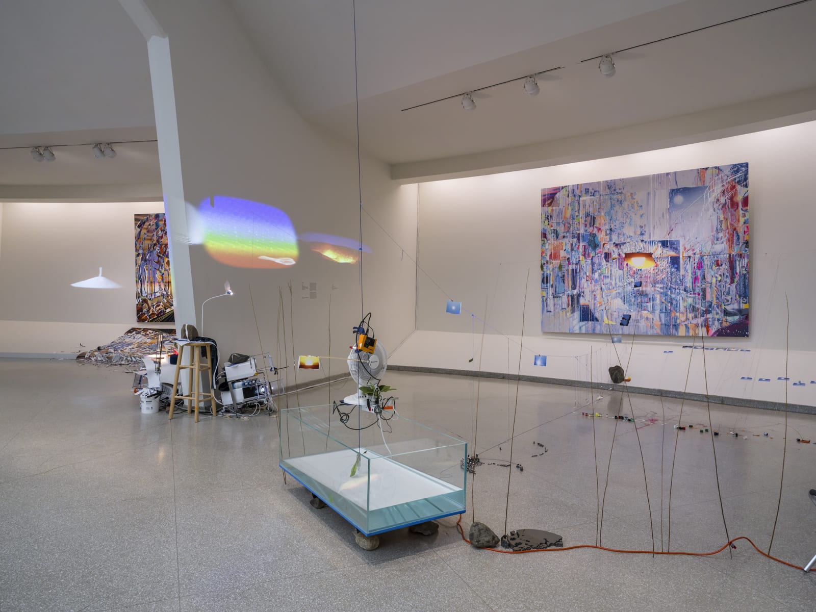 Installation view of Sarah Sze: Timelapse at Solomon R. Guggenheim Foundation, New York.