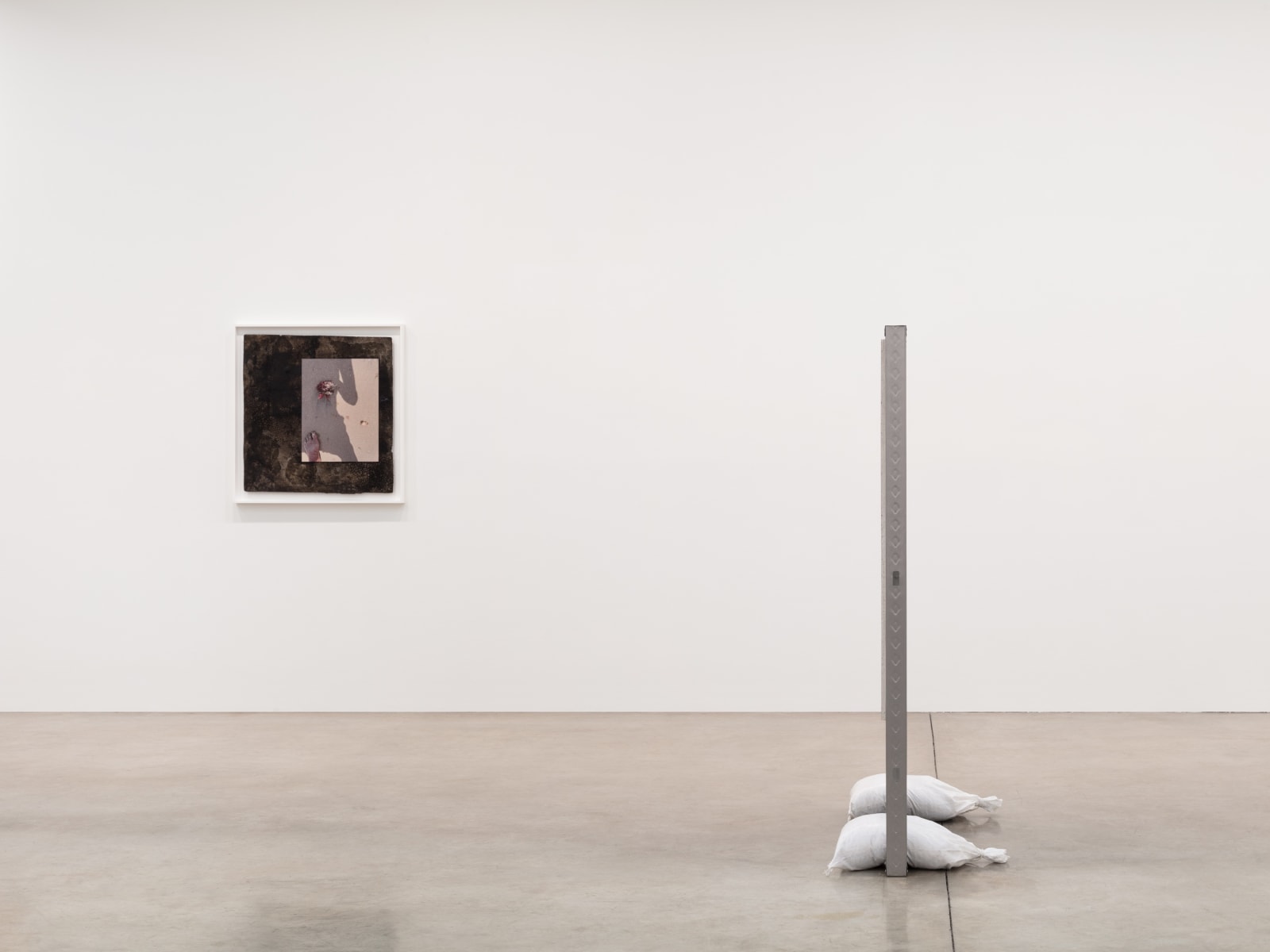 exhibition view, Karyn Olivier, How A Home Is Made, sculptures in neutral background