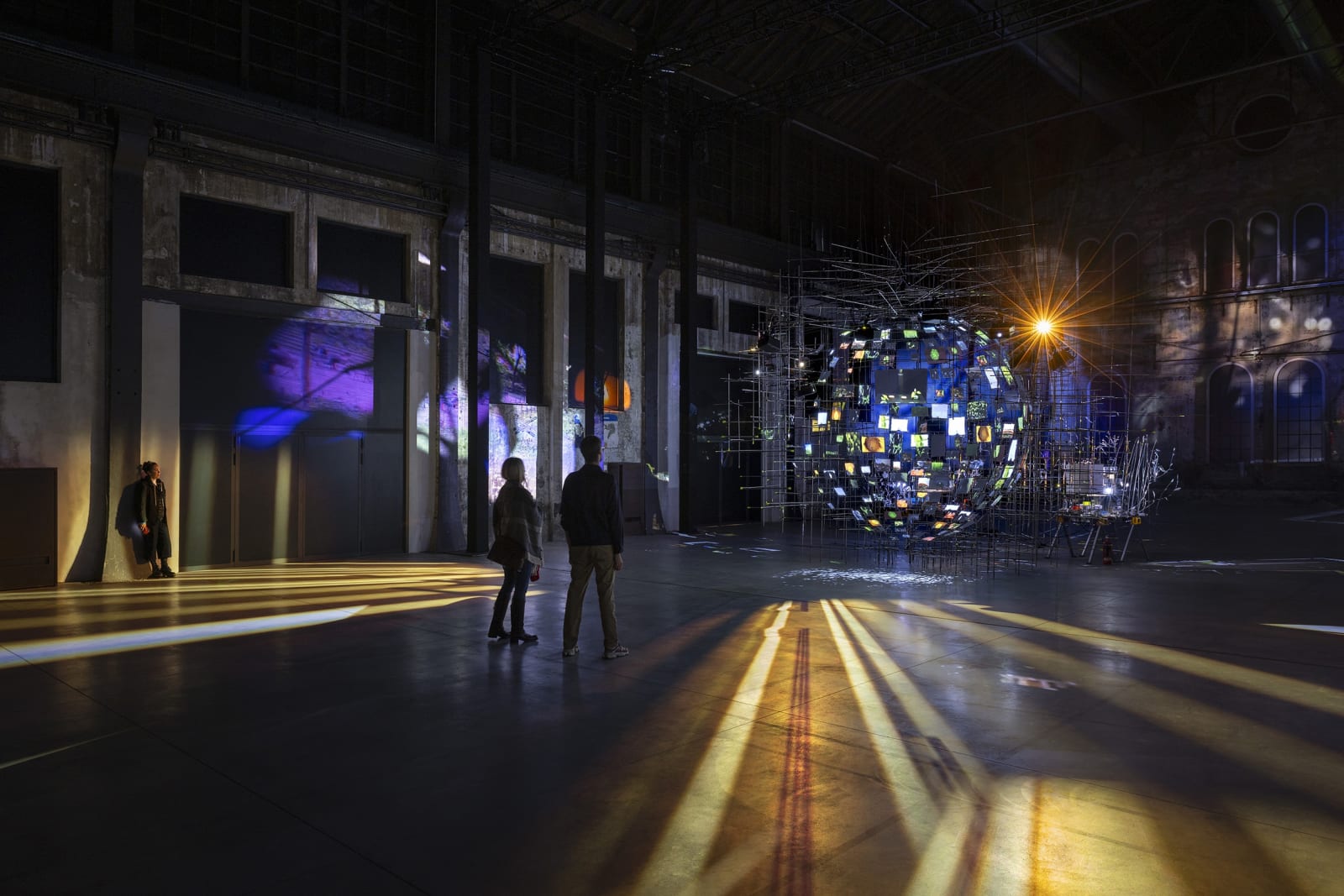 Installation view, Sarah Sze, METRONOME, 2023, OGR Torino, Italy, Photo by Andrea Rossetti