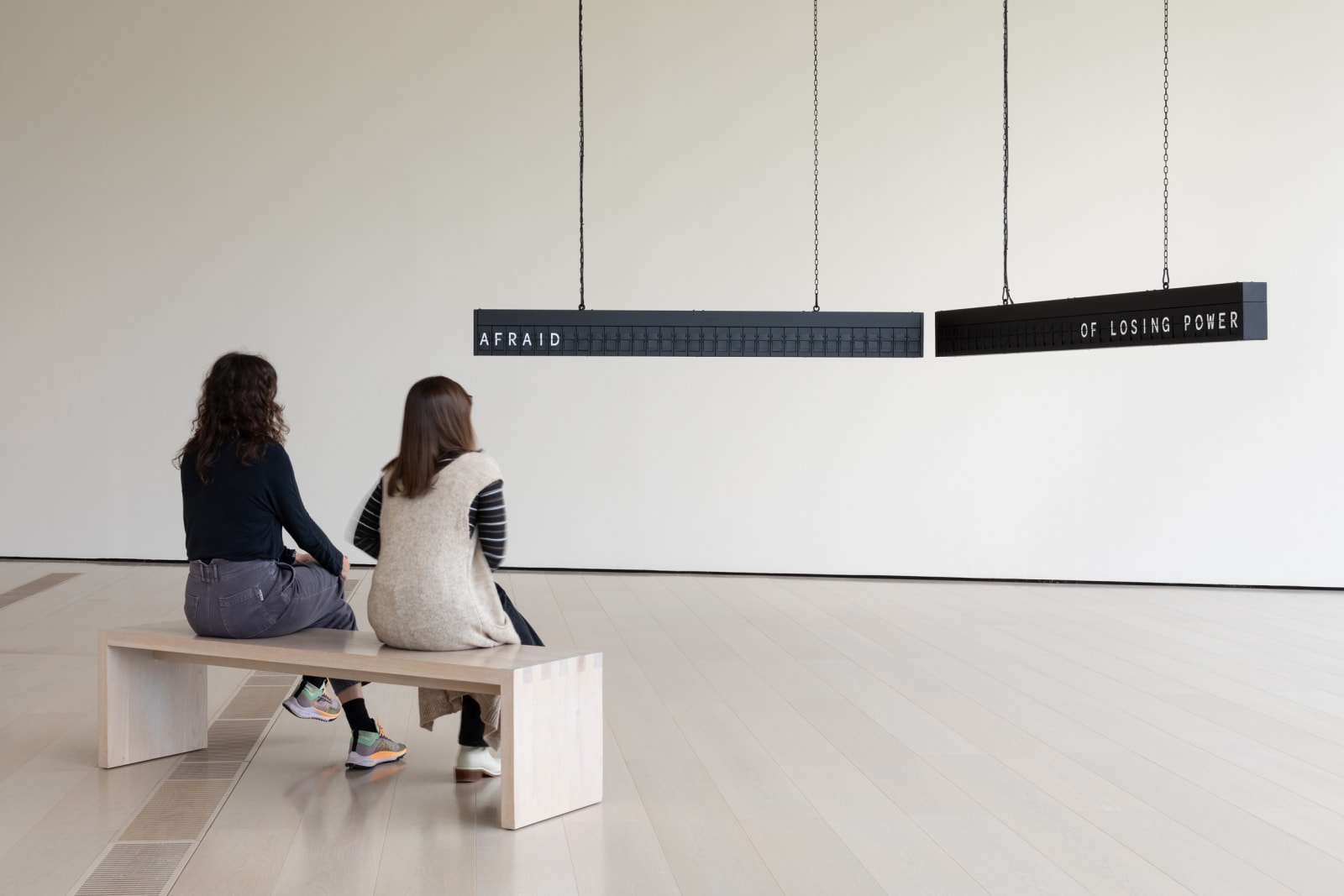 Installation images of Shilpa Gupta: I Live Under Your Sky Too.