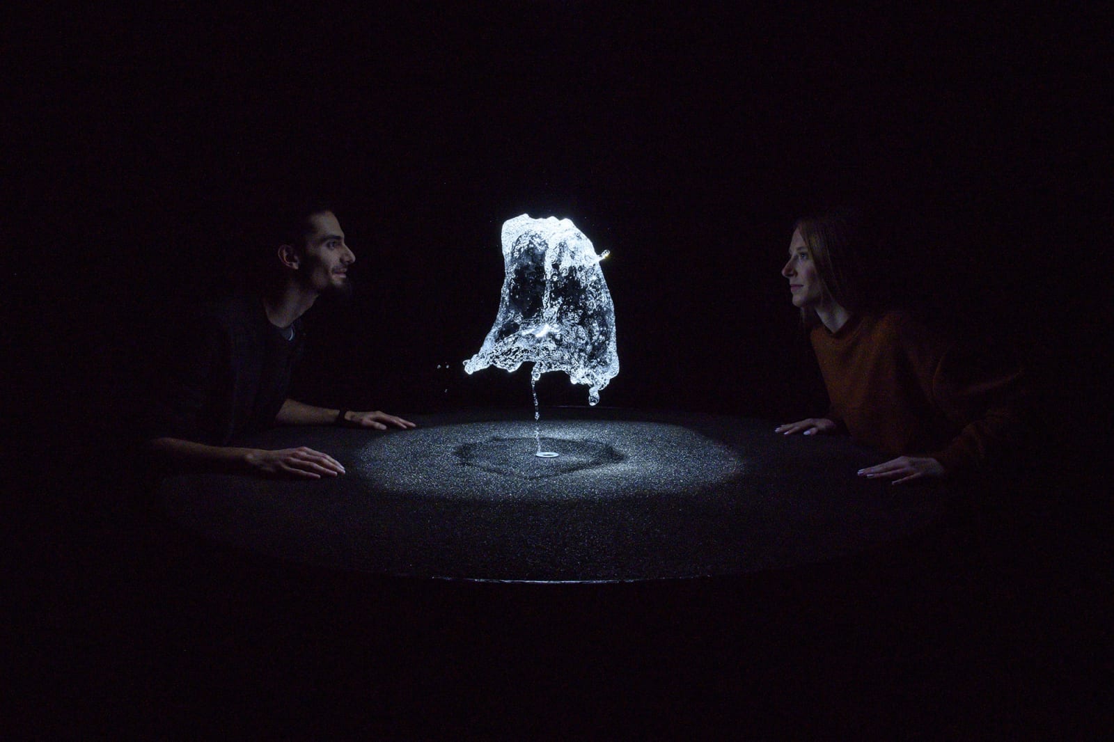 installation image of Eliasson works at guggenheim bilbao