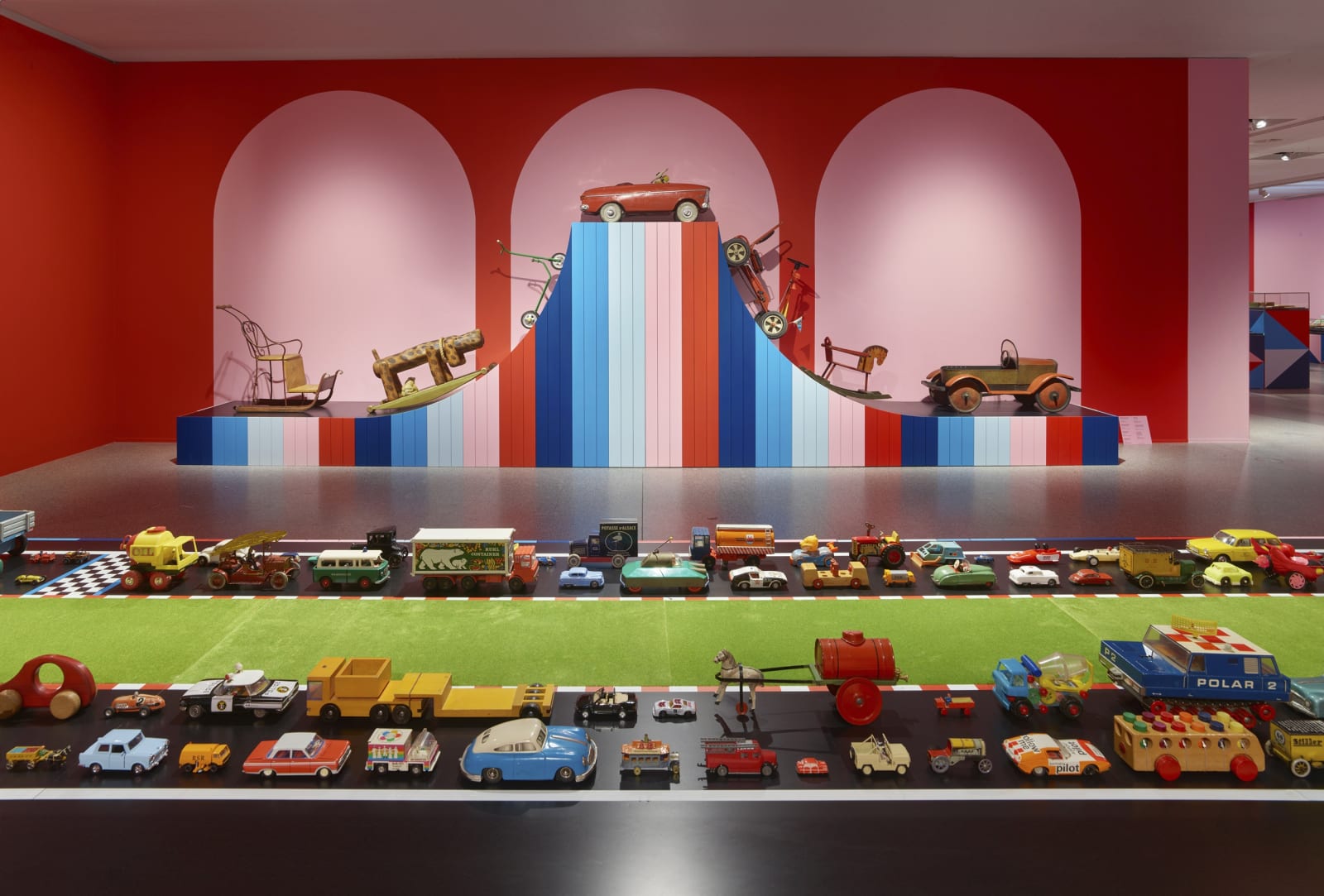 Installation images of Mark Dion: Delirious Toys.