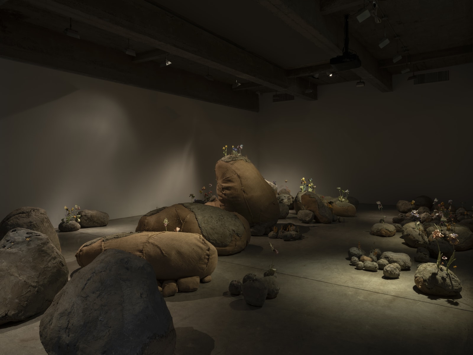 Installation image of Nathalie Djurberg and Hans Berg’s solo exhibition, Only for the Wicked.