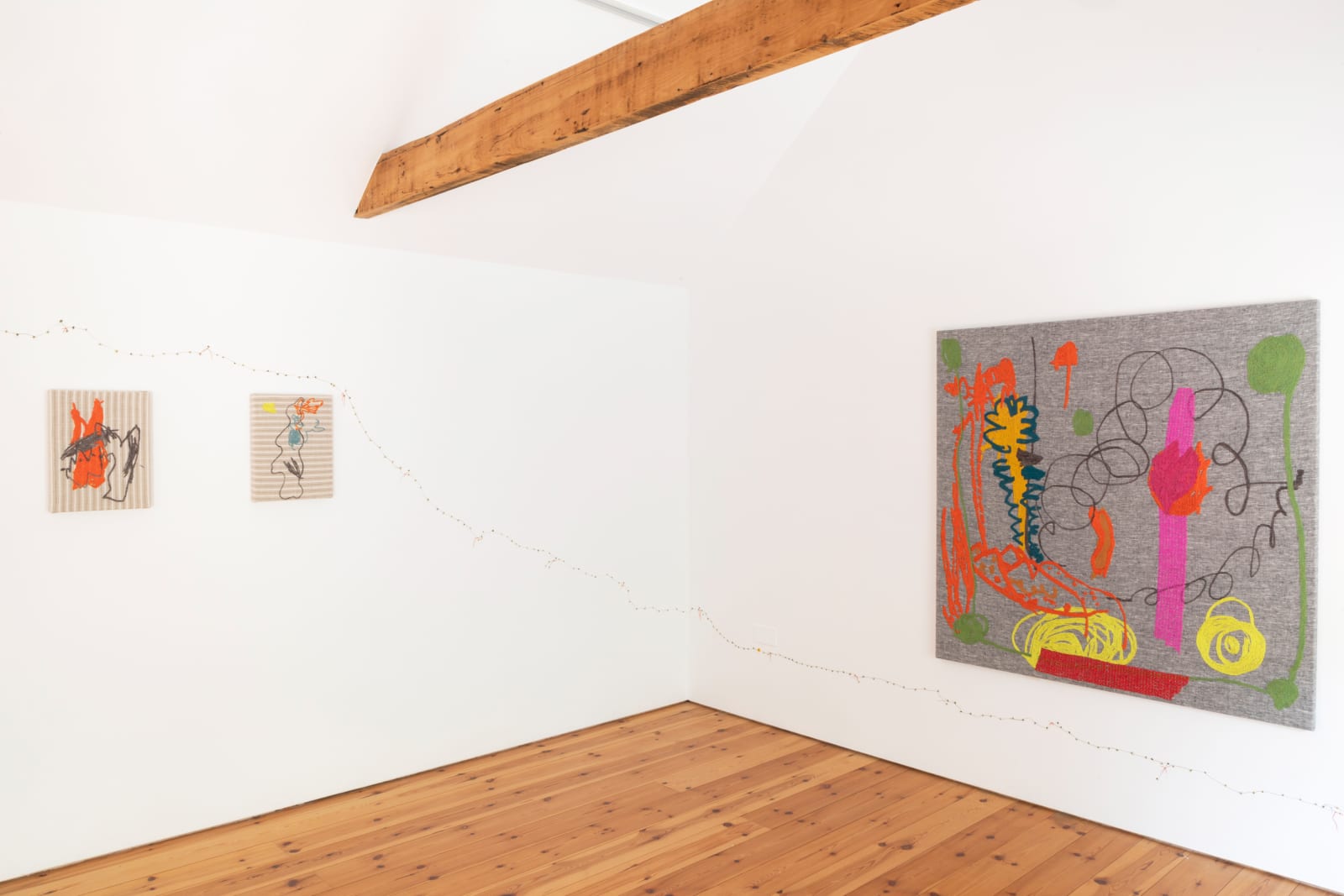 Installation view, Amalia Pica, Keepsake, CAMPLE LINE, 2025. Photo by Mike Bolam.