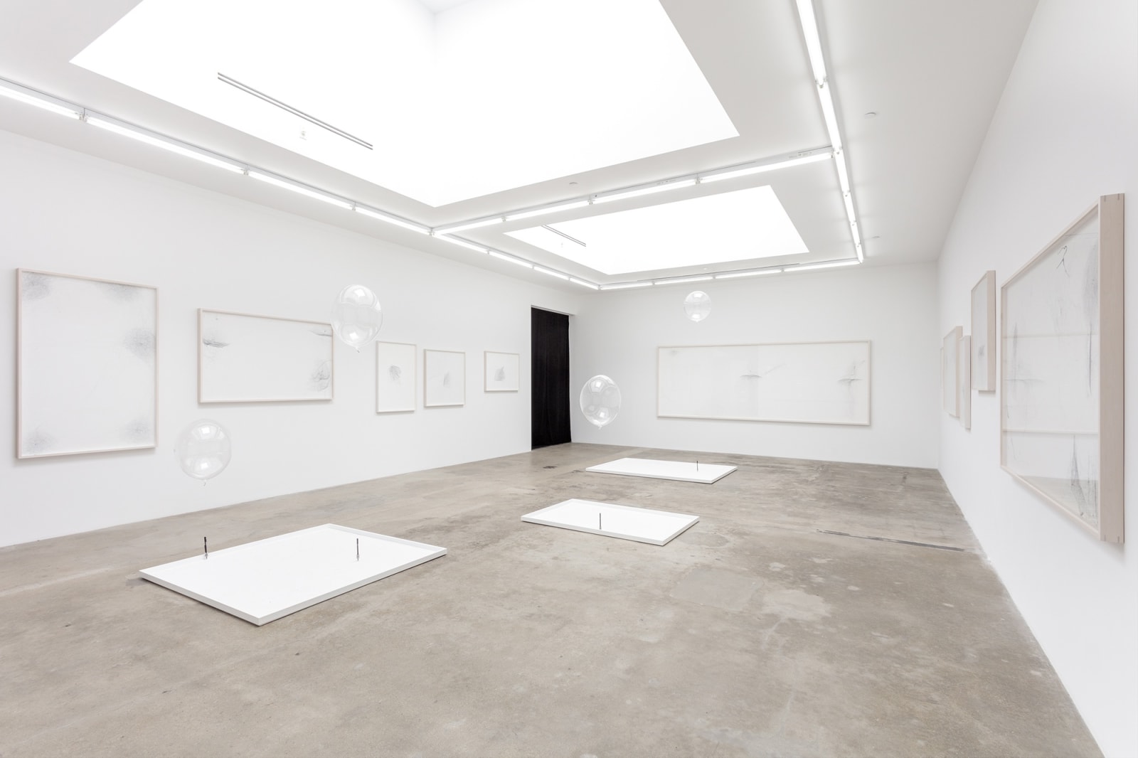 Saraceno spider web drawings and balloons