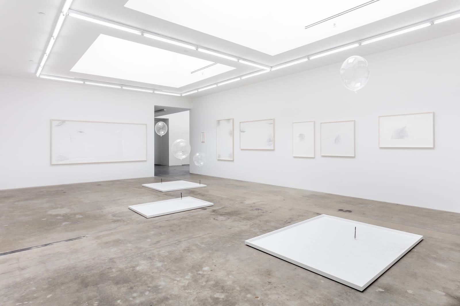 Saraceno spider web drawings and balloons
